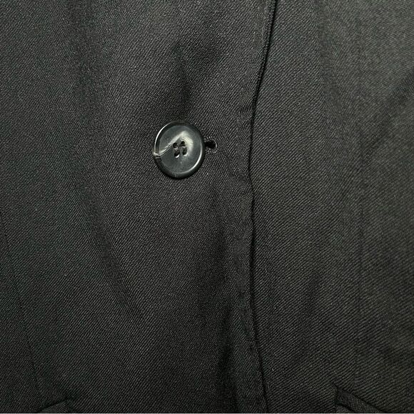 Harve Benard black 100% wool one button blazer women’s size medium 8 - Picture 4 of 8